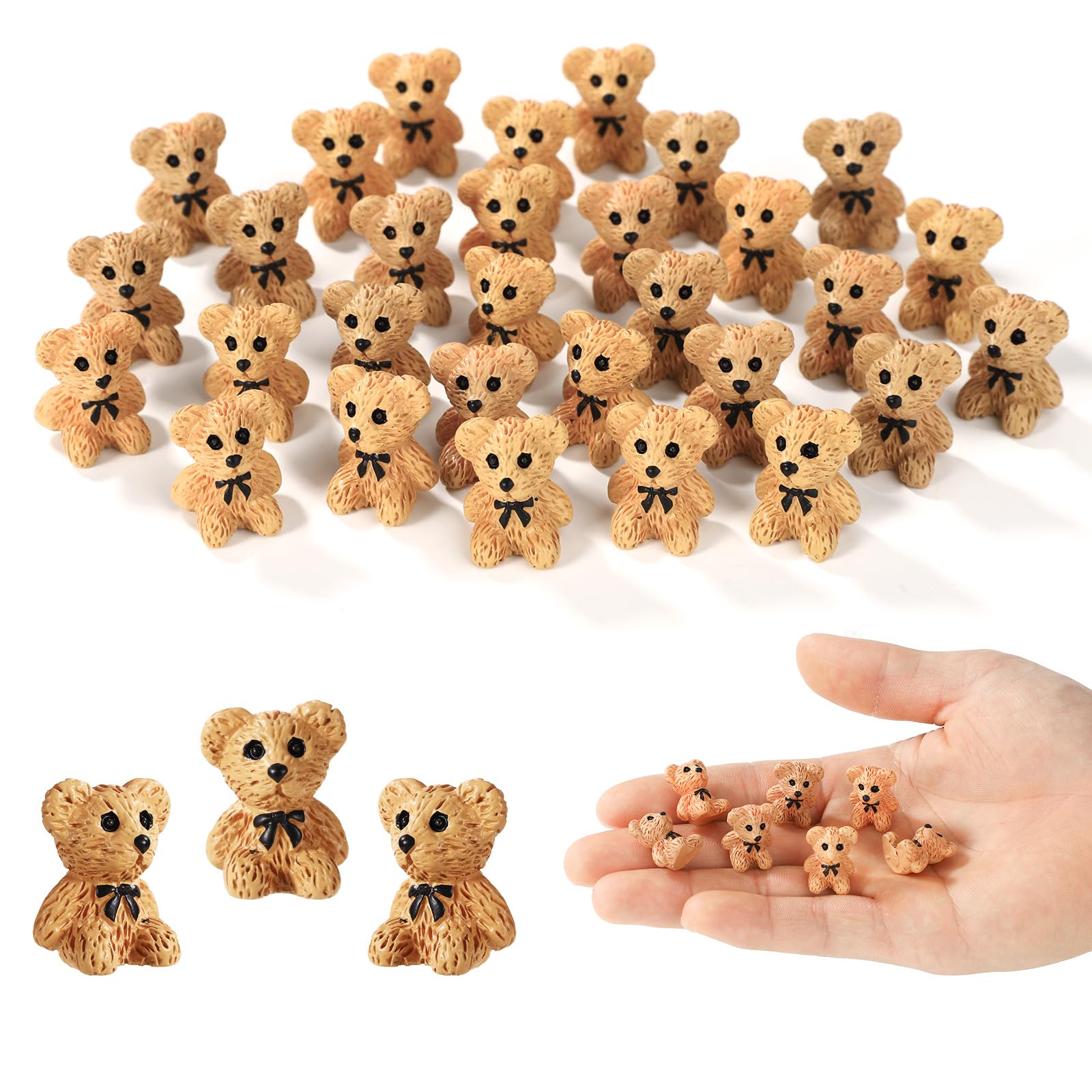 Amazon.com: Lyreh 30pcs Mini Resin Teddy Bear, Cute Miniature
